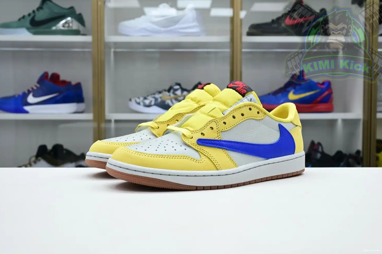 Kimikick Air 1Low x Jordan Canary Scott Travis Jordan 0325